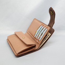 《数量限定品》栃木レザー ハーフウォレット（ブラウン色）送料無料 14枚目の画像