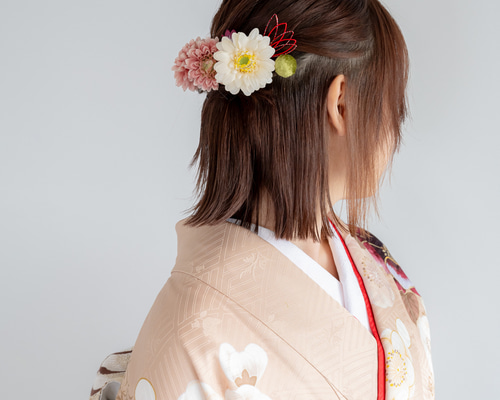 ゆずLove様 追加 ヘッドドレス Fluffy White P 髪飾り 振袖 4012e8e3d8dabdbee4b558e3d757f0