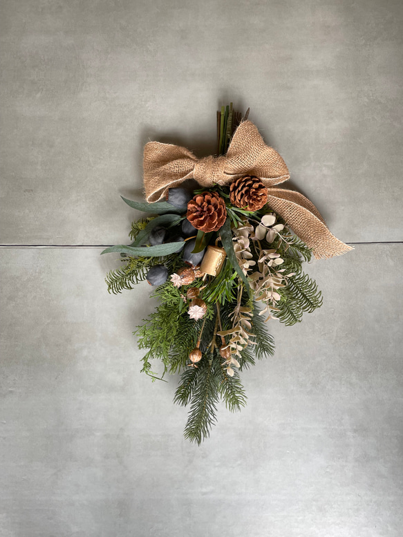 ナチュラルクリスマススワッグ スワッグ atelier.hannari 通販