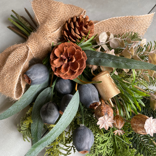 ナチュラルクリスマススワッグ スワッグ atelier.hannari 通販