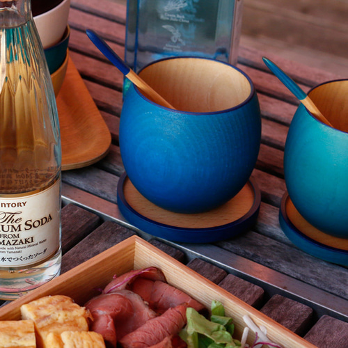 KyutarouBLUE 爽 ティースプーン【青・ブルーの木製食器】 カトラリー