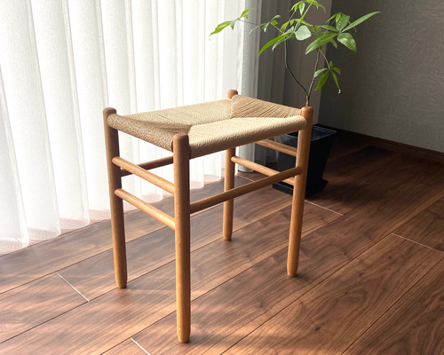 3脚セット　スツール　ペーパーコード　木製　ハンドメイド 3脚セット スツール ペーパーコード 木製 ハンドメイド ペーパー