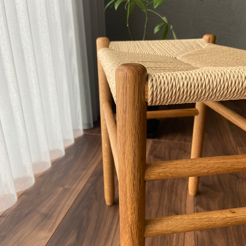 3脚セット　スツール　ペーパーコード　木製　ハンドメイド スツール（ペーパーコード椅子） - 木望堂 GALLERY | minne 国内
