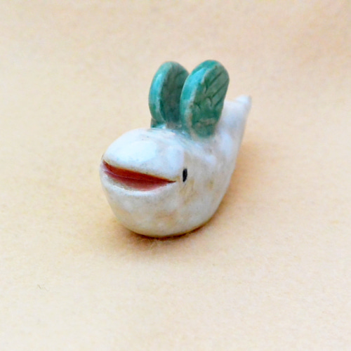 羽根付きヘビ ミニ『一個』 来年の干支・巳年 短い蛇 陶芸・陶器