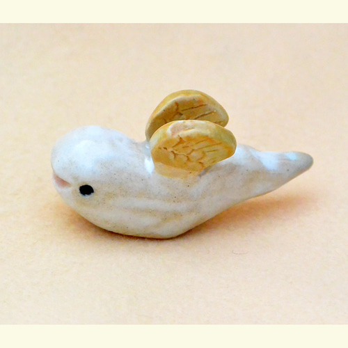 羽根付きヘビ ミニ『一個』 来年の干支・巳年 短い蛇 陶芸・陶器