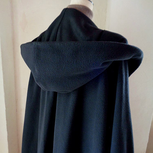 sold魔法使い♥黒♥ビッグフード ローブコート♥アンチピリング加工 
