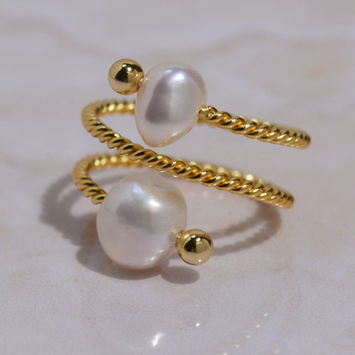 春の在庫一掃で40%OFF 『pearl&pearl』 淡水バロックパールの
