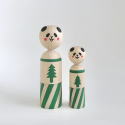 リバーシブル パンダこけし 14枚目の画像