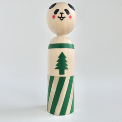 リバーシブル パンダこけし 4枚目の画像