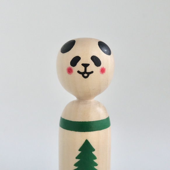 リバーシブル パンダこけし 3枚目の画像