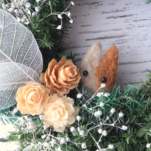 ミニクリスマスリースと選べるミニスワッグのセット*妖精の森の