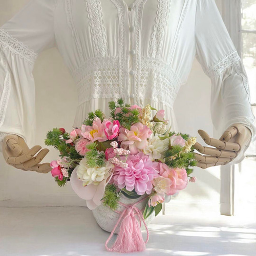 光触媒フラワー 正月アレンジ 新年飾り 玄関飾り 松竹梅 しめ飾り 新年