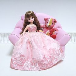 一点物♥リカちゃん服✿✿✿ピンクの花園deルンルンルン✿✿✿ ドレス