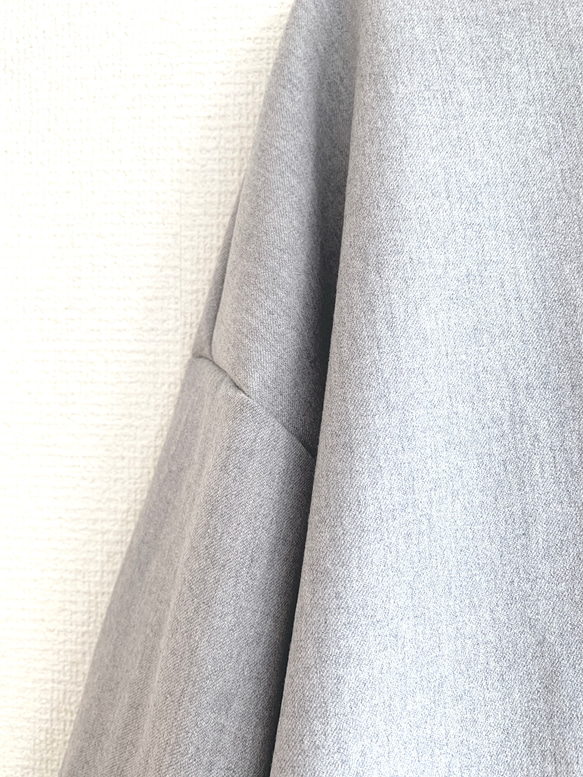 ストレッチウールのオフタートルプルオーバー/ラビットグレー 6枚目の画像