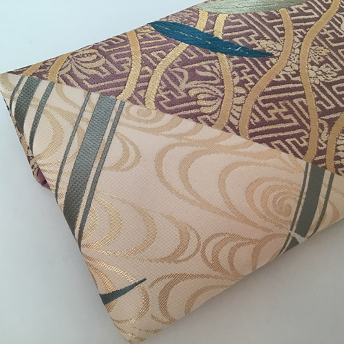 袋帯 結婚式バッグ 数寄屋袋 茶道 初釜 仕覆 未使用正絹袋帯 リメイク