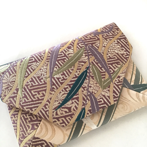 唐織 袋帯 結婚式バッグ 数寄屋袋 茶道 リサイクル正絹袋帯 リメイク