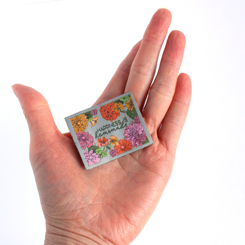 1枚【acufactum393】 約5cm×約4cm--(大）パッチフラワーズ 春の花々