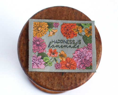 1枚【acufactum393】 約5cm×約4cm--(大）パッチフラワーズ 春の花々