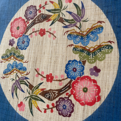 ビンテージファブリックパネル　松竹梅（ローズ） ビンテージファブリックパネル 松竹梅（ローズ） ビンテージ