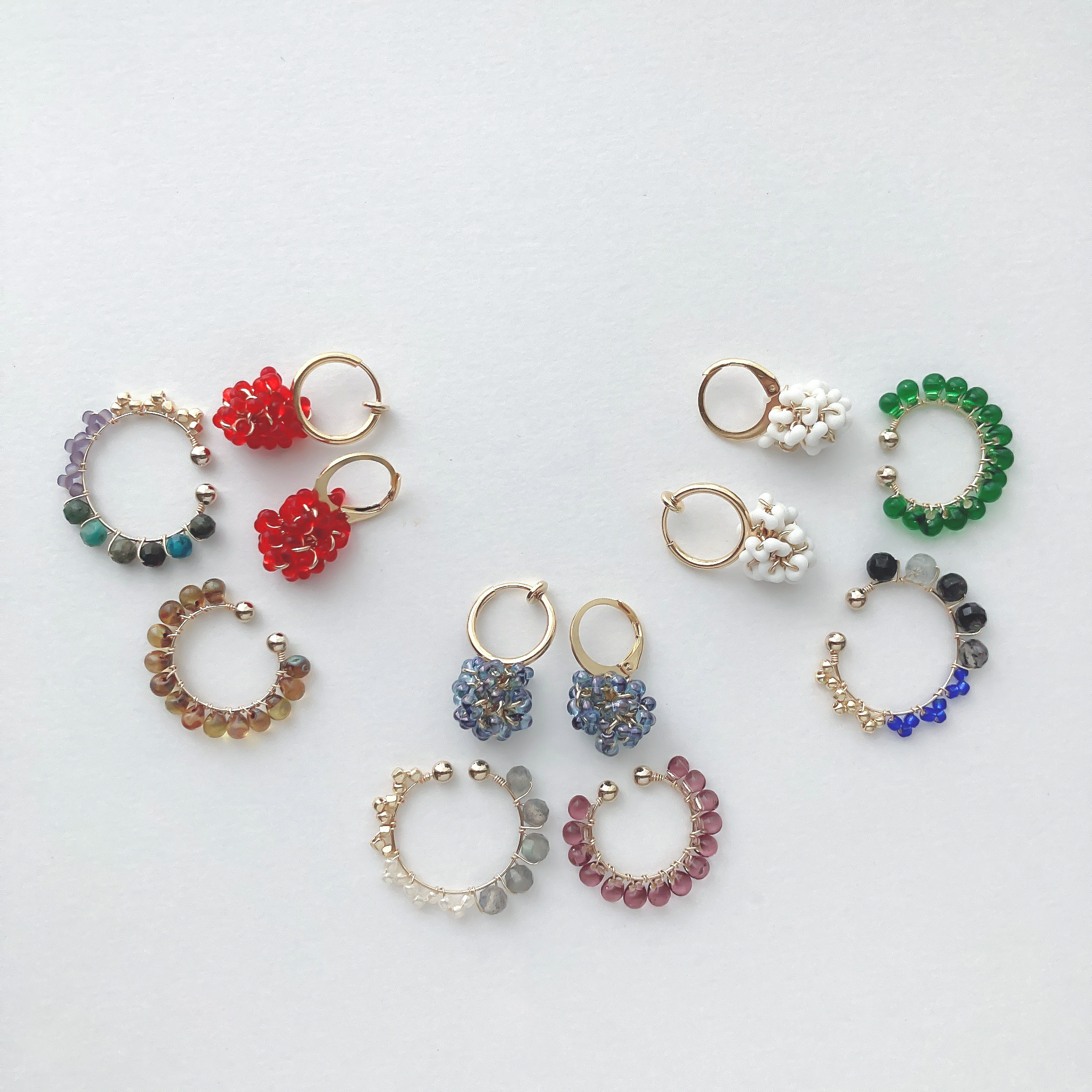 PIERCE＆EAR CUFF:「Hypericum」shy berry