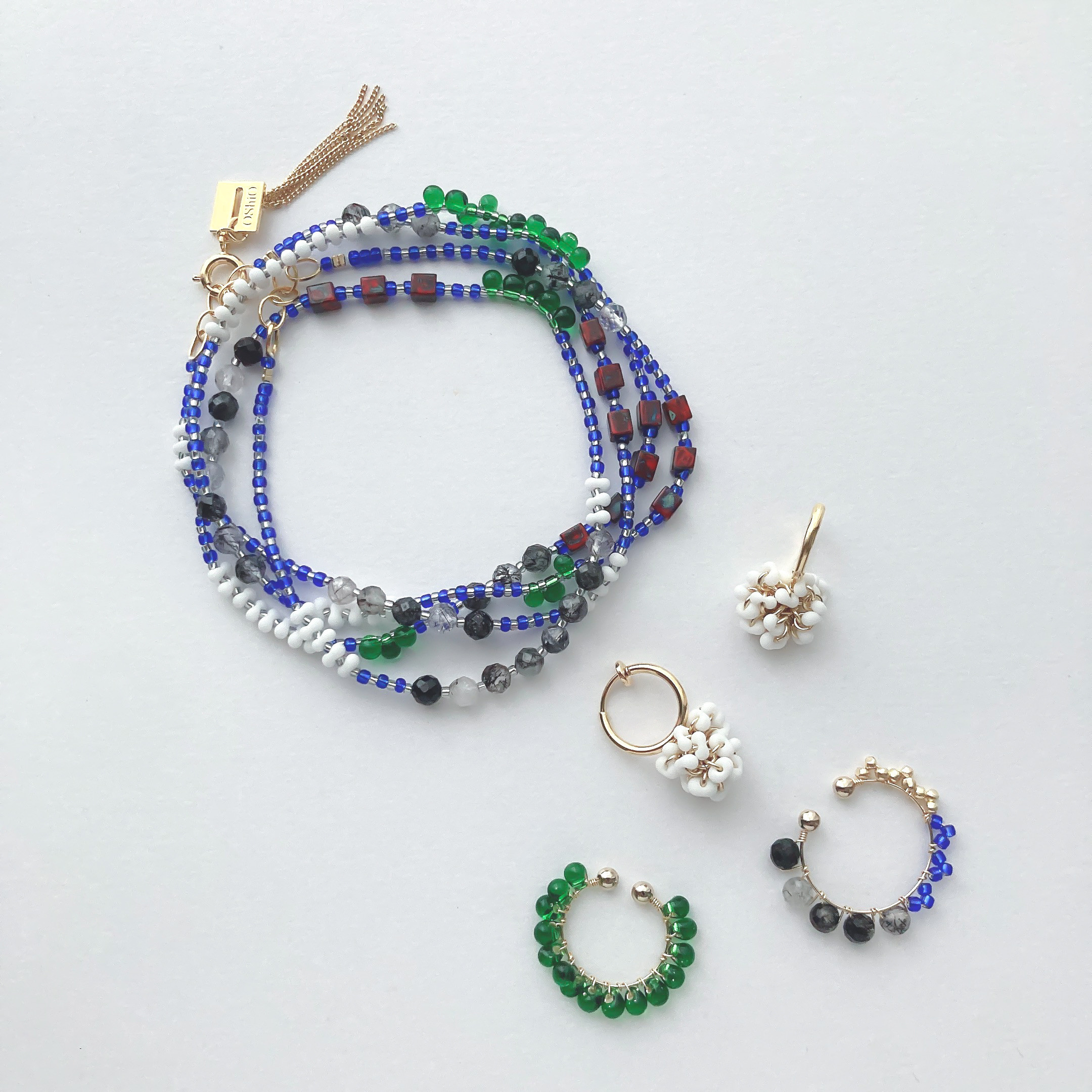 PIERCE＆EAR CUFF:「Hypericum」shy berry