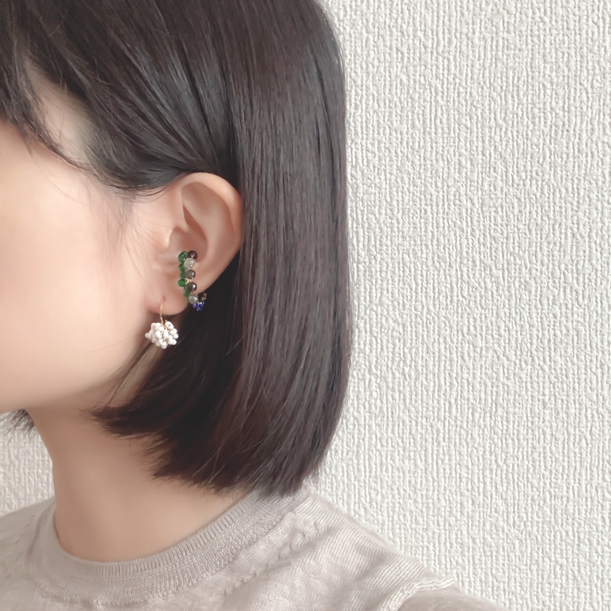 PIERCE＆EAR CUFF:「Hypericum」shy berry