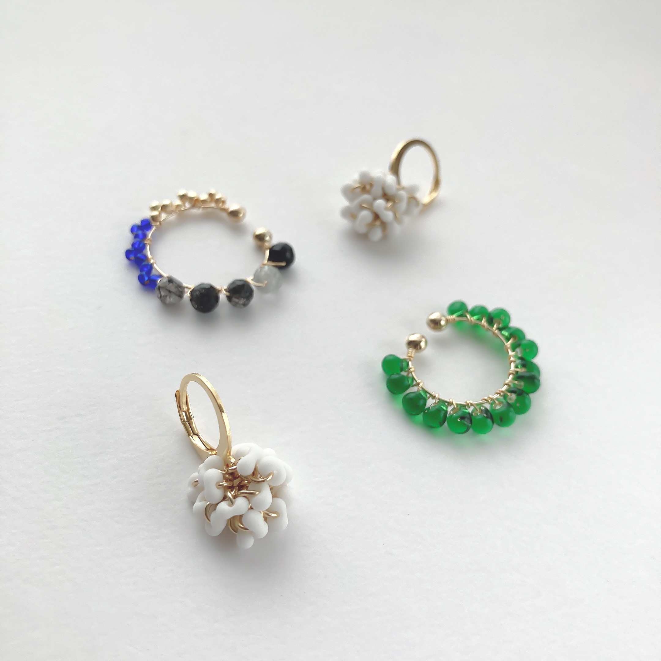 PIERCE＆EAR CUFF:「Hypericum」shy berry
