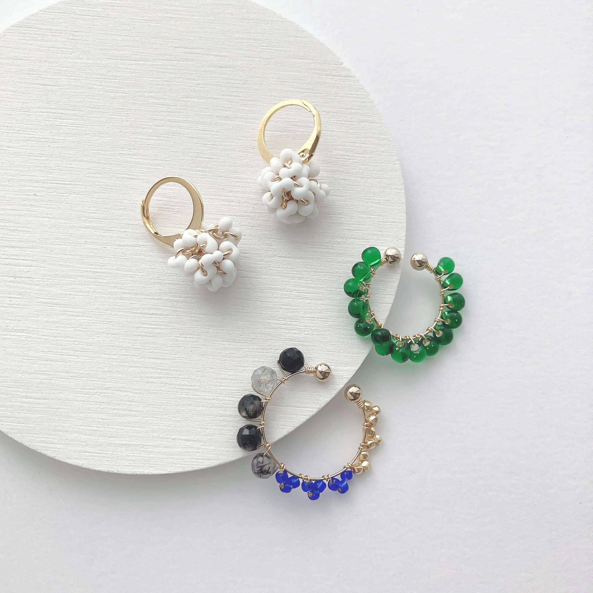 PIERCE＆EAR CUFF:「Hypericum」shy berry
