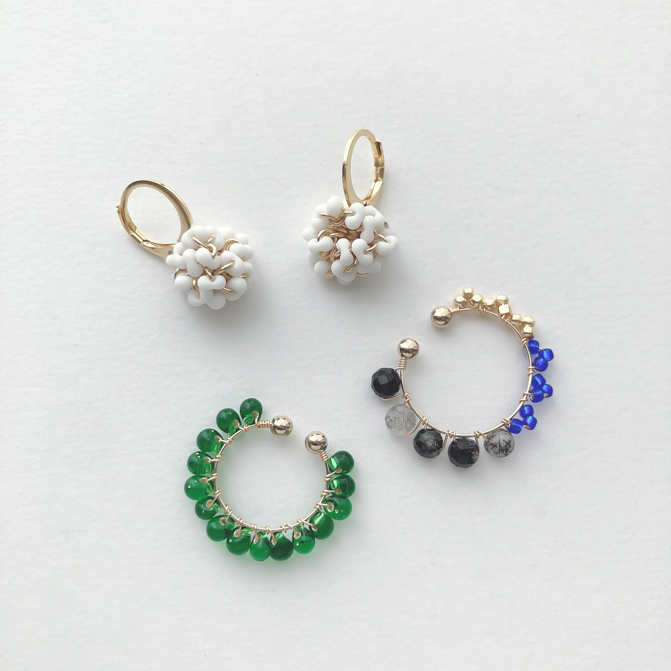 PIERCE＆EAR CUFF:「Hypericum」shy berry