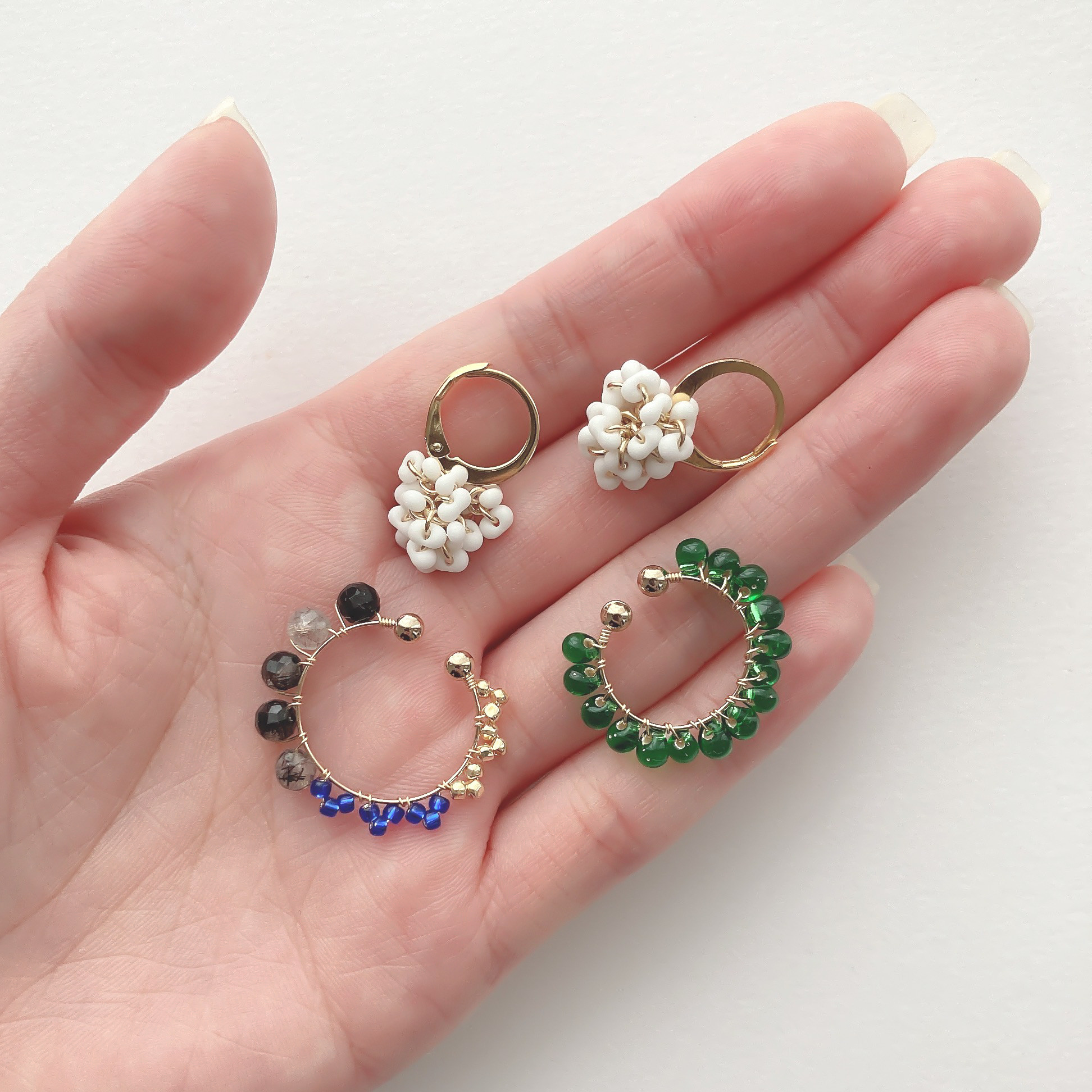 PIERCE＆EAR CUFF:「Hypericum」shy berry