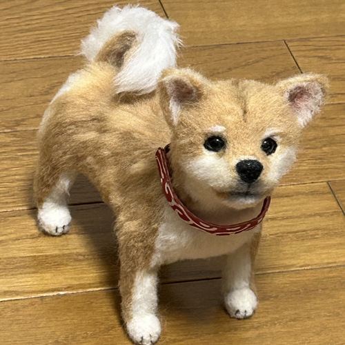 羊毛フェルト　柴犬　子犬 Yahoo!オークション - 羊毛フェルト 犬 柴犬 黒柴 子犬