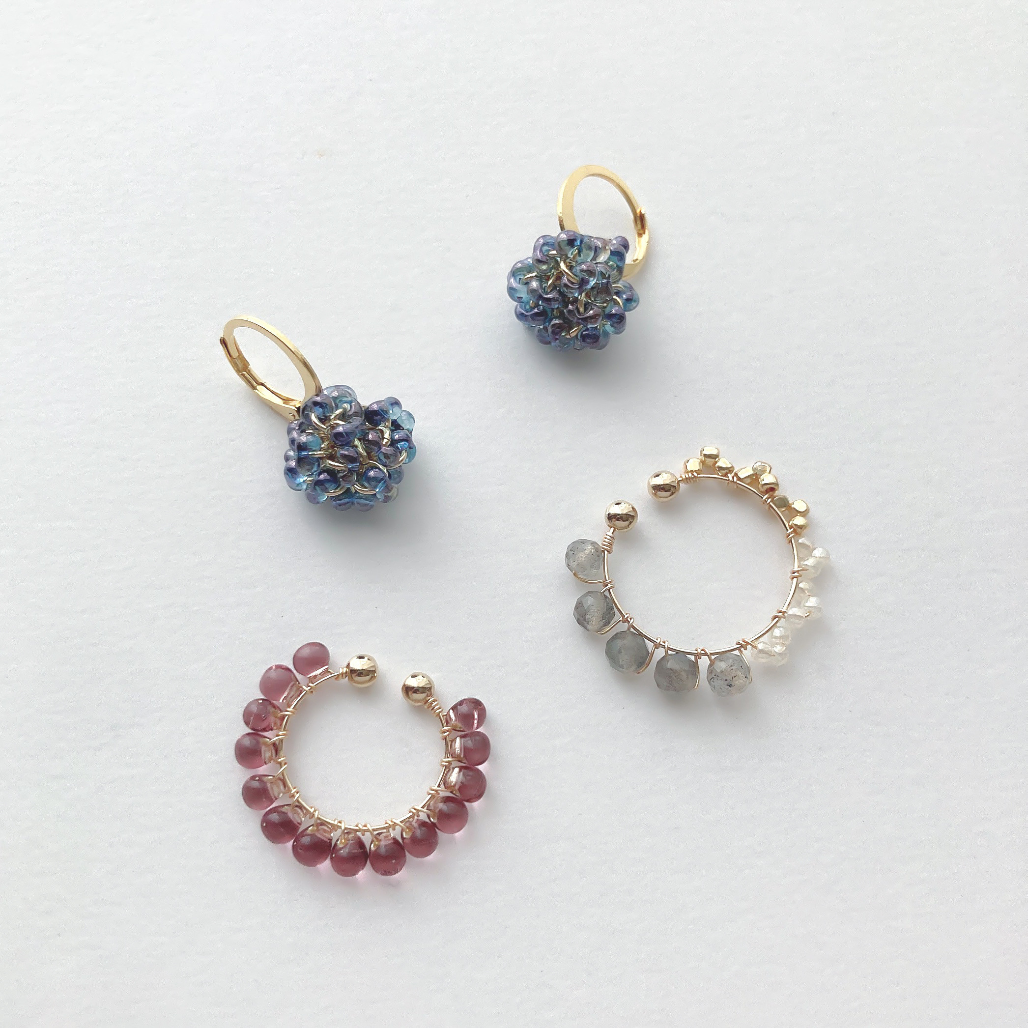 PIERCE＆EAR CUFF:「Blueberry」shy berry