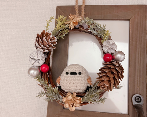 ぷうあ「クリスマスリース」「シマエナガと鳥籠」「2猫'Sとクローバー」 ぷうあ様専用「クリスマスリース」「シマエナガと鳥籠」「2猫'S