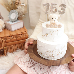 シンプルないちごの2段クレイケーキ☆誕生日ケーキ 雑貨・その他