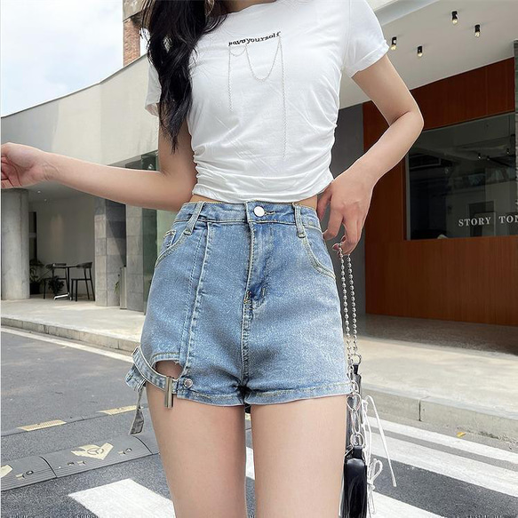 大きいサイズ レディース デニム ショートパンツ 新品 小さい