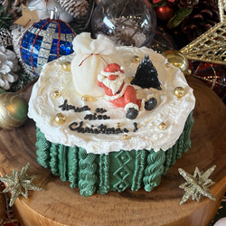 X'mas knit cake / 5.6号サイズ/クリスマスケーキ/クリスマス2024 5枚目の画像