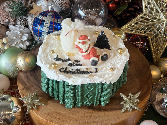 X'mas knit cake / 5.6号サイズ/クリスマスケーキ/クリスマス2024 5枚目の画像