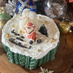 X'mas knit cake / 5.6号サイズ/クリスマスケーキ/クリスマス2024 3枚目の画像