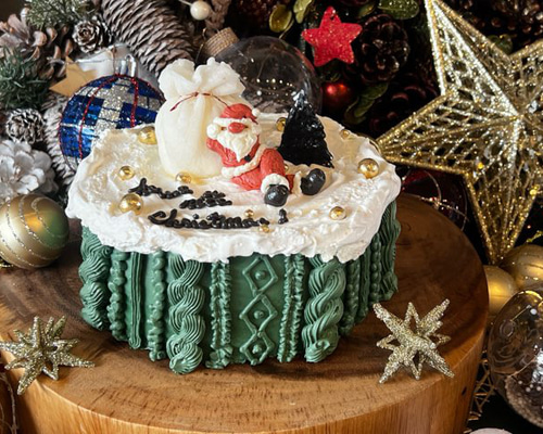X'mas knit cake / 5.6号サイズ/クリスマスケーキ/クリスマス