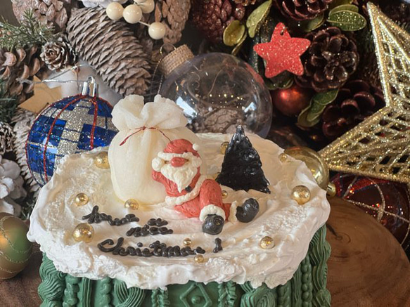X'mas knit cake / 5.6号サイズ/クリスマスケーキ/クリスマス2024 2枚目の画像