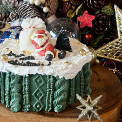 X'mas knit cake / 5.6号サイズ/クリスマスケーキ/クリスマス2024 6枚目の画像