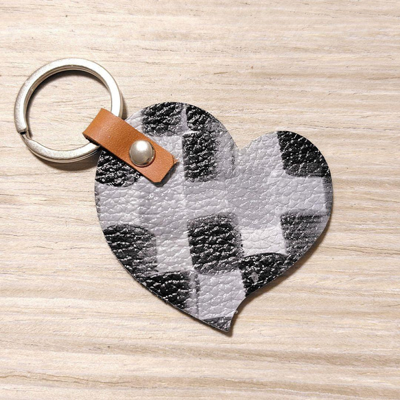トム　Chrome Hearts ブラックレザーキーホルダー クロムハーツDキーリングブラックレザー&スプリットキーリング