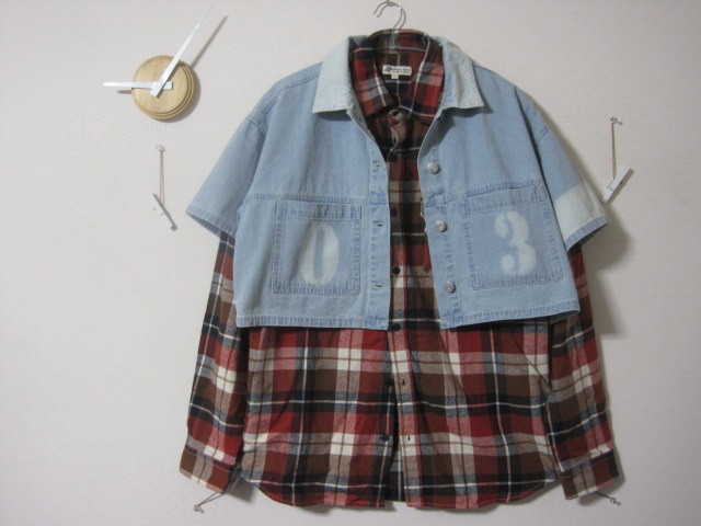 １点　ショートGジャン　ナンバー【0３】デニム　ミリタリー／Ｇジャン／コットン／デニム