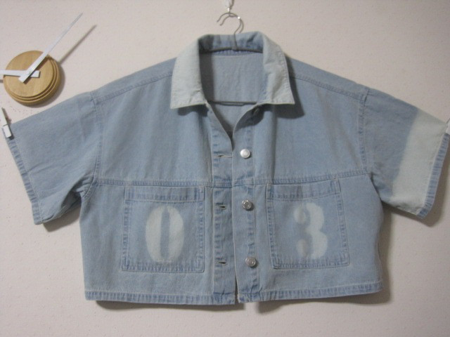 １点　ショートGジャン　ナンバー【0３】デニム　ミリタリー／Ｇジャン／コットン／デニム