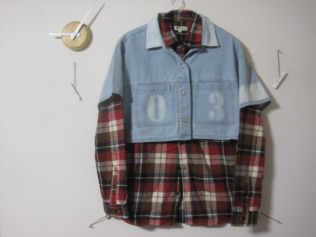 １点　ショートGジャン　ナンバー【0３】デニム　ミリタリー／Ｇジャン／コットン／デニム