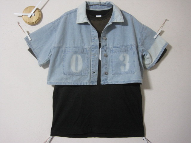 １点　ショートGジャン　ナンバー【0３】デニム　ミリタリー／Ｇジャン／コットン／デニム