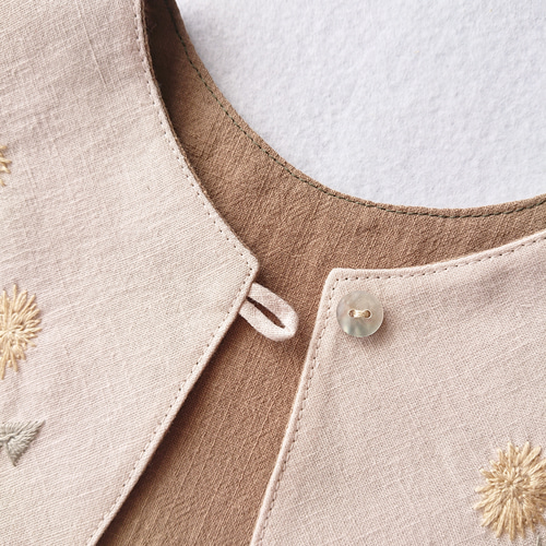 バーゲンで 手刺繍 つけ襟 ＊たんぽぽ＊ (キッズサイズ) 子供服 Kynttilä 服＆ファッション小物