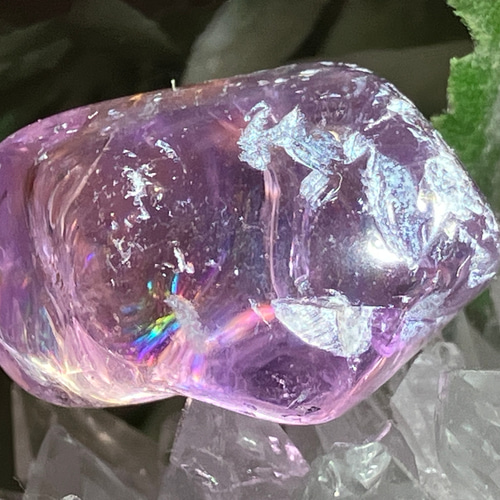 月と太陽の力✨ バイカラー レインボー アメトリン タンブル 原石 