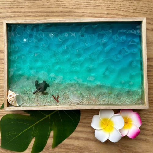 【レジンアート】波紋アート／18cm × 26cm／枠なし レジンアート】波紋アート／18cm × 26cm／枠なし