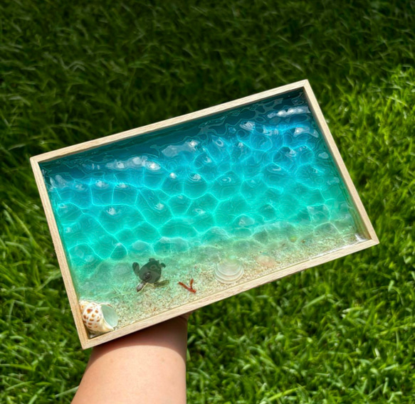 【レジンアート】波紋アート／15cm × 20cm／枠なし レジンアート】波紋アート／15cm × 20cm／枠なし